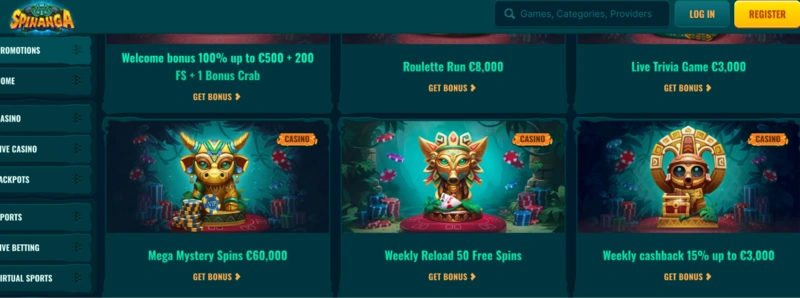 Spinanga Bonuses